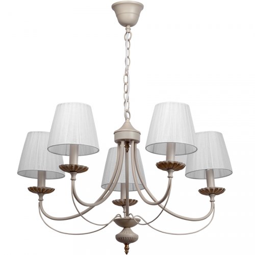 Люстра цвета бежевого с золотым 448010305 Виталина MW-Light