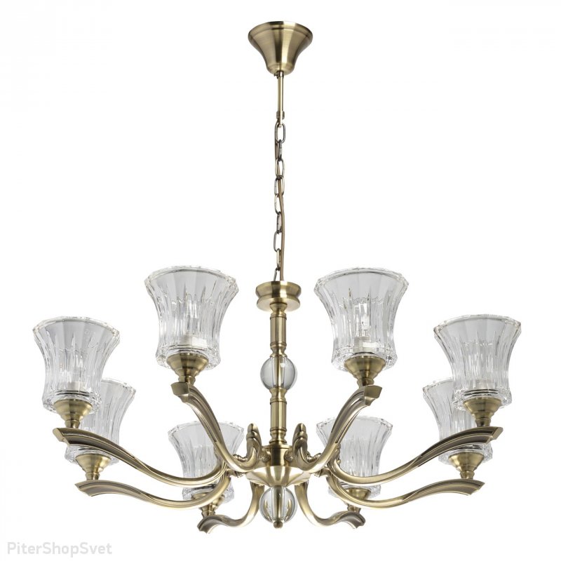 Подвесная люстра бронзового цвета «Аманда» 481013908