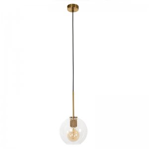 Латунный подвесной светильник с плафоном шар «Stiven»