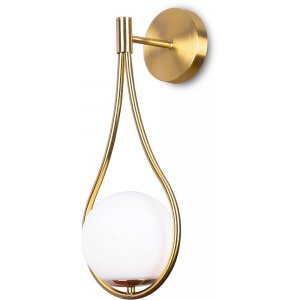 Настенный светильник петля с плафоном шар «Florenz»