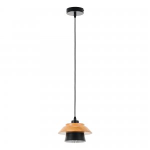 Чёрный металлический подвесной светильник «Renata»