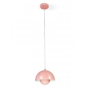 Розовый купольный подвесной светильник из металла «Dorothy»