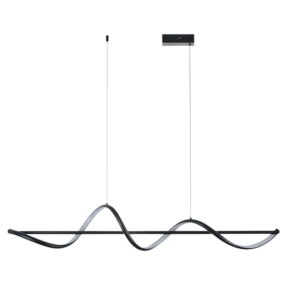 Чёрный длинный подвесной светильник спираль «Marry» MR2051-PL