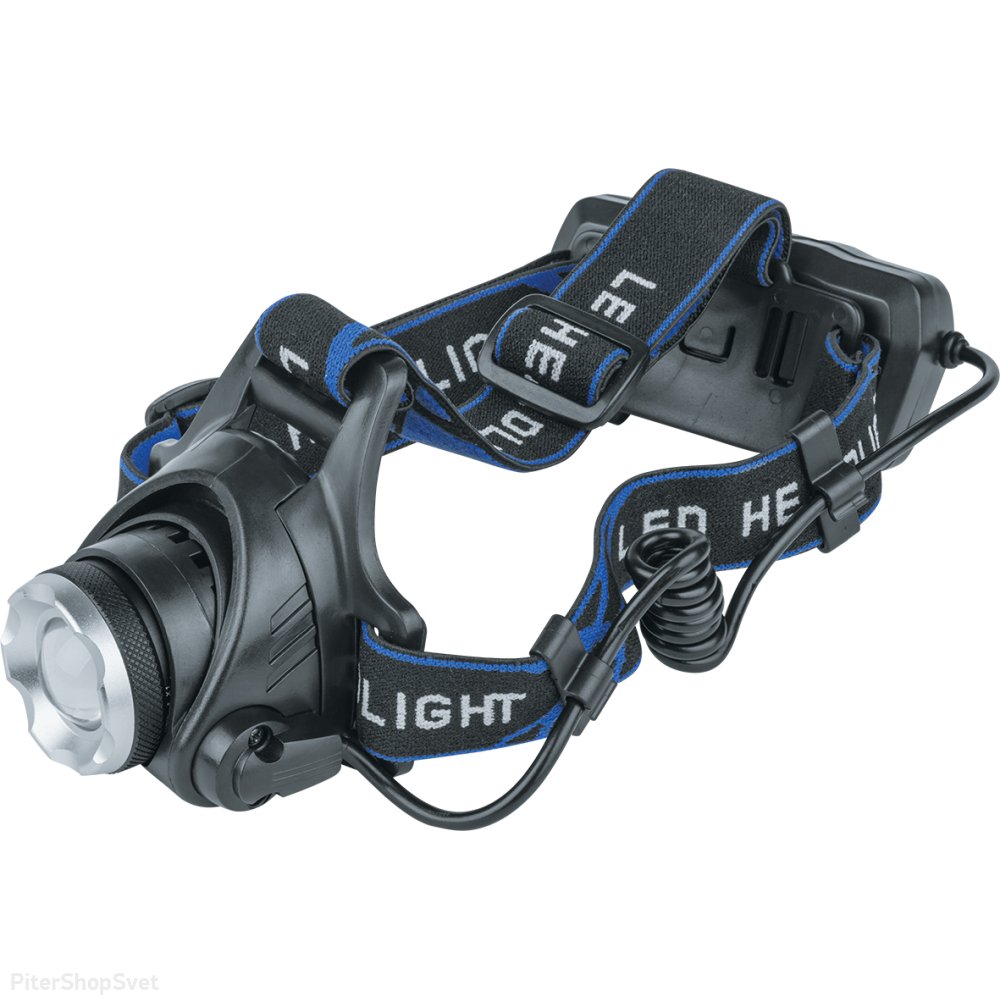 Налобный светодиодный фонарь с регулируемым углом наклона и фокусировкой «NPT-H15-ACCU» 61438