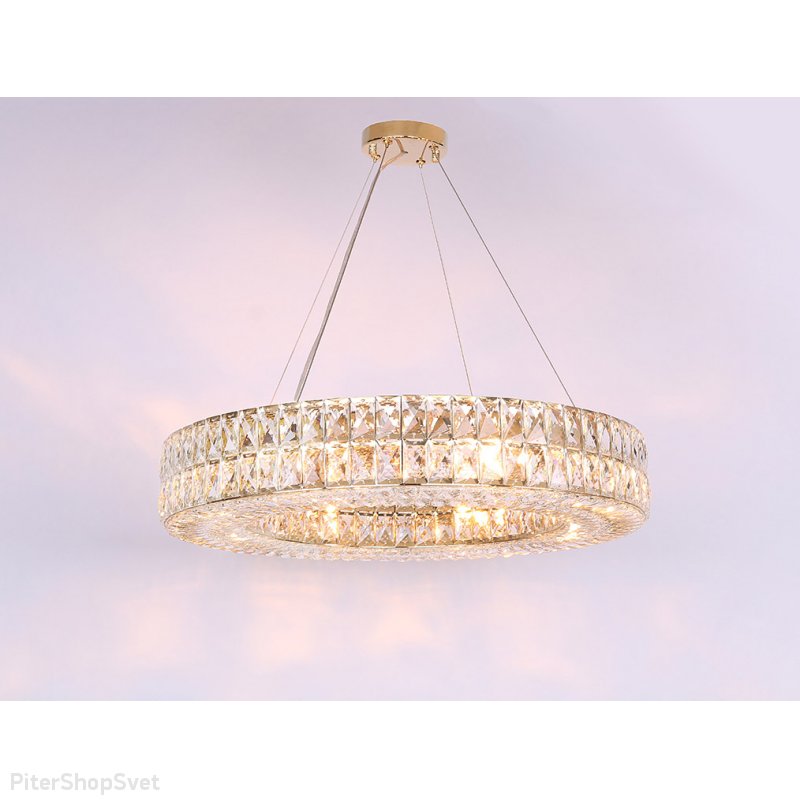 Хрустальная люстра кольцо 65см 10128/S gold