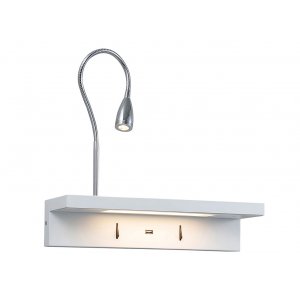 Гибкое бра с полочкой, подсветкой и USB 14901/L