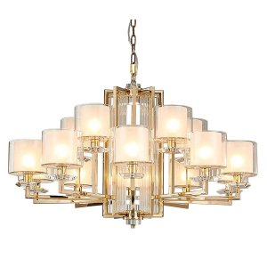 Подвесная люстра с основанием золотого цвета