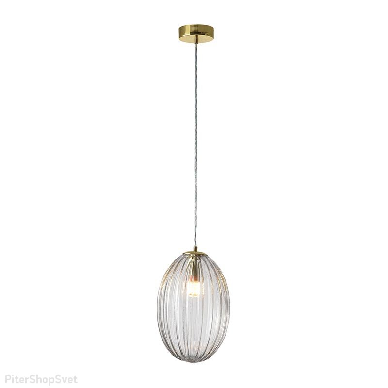 Подвесной светильник с овальным плафоном 6144/S gold/clear