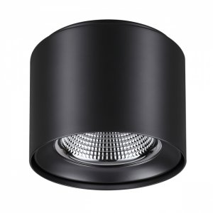 Чёрный накладной потолочный светильник цилиндр 20Вт 4000К «RECTE»