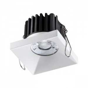 Белый квадратный встраиваемый светильник с влагозащитой IP44 10Вт 3000К «METIS»