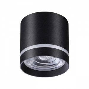 Чёрный накладной потолочный светильник цилиндр 12Вт 4000К «ARUM»
