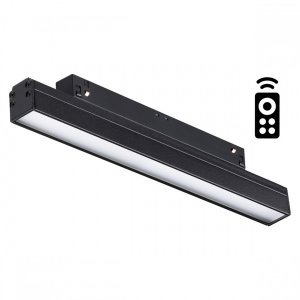 Чёрный трековый светильник для низковольтного шинопровода 12Вт 3000-6500К «FLUM»