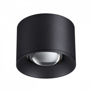 Чёрный накладной потолочный светильник цилиндр 12Вт 4000К «PATERA»
