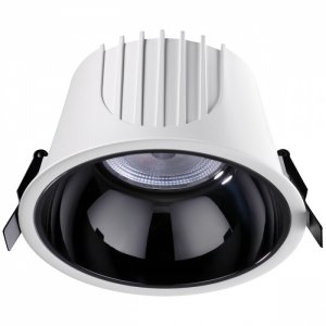 Бело-чёрный встраиваемый светильник 40Вт 4000К «KNOF»