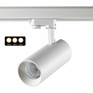 Белый трёхфазный трековый светильник 30Вт 3000/4000/6000К «NAIL»