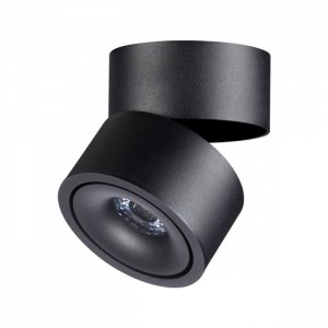 Чёрный накладной поворотный светильник 15Вт 4000К «GRODA»