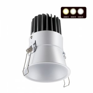 Белый встраиваемый светильник 18Вт с переключателем цветовой температуры «LANG»