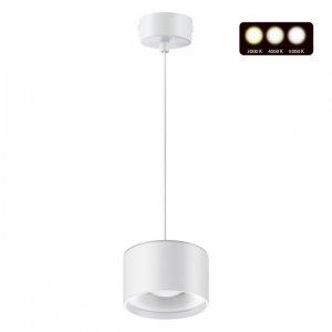 Белый подвесной светильник с переключателем цветовой температуры «Giro»
