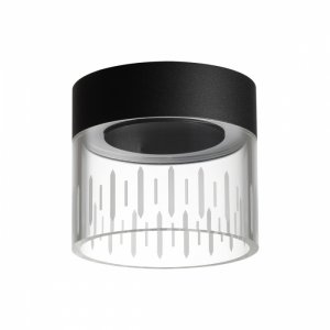 10Вт чёрный накладной потолочный светильник цилиндр «Aura»
