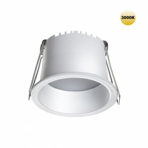 Белый круглый встраиваемый светильник 6Вт 3000К «Tran»