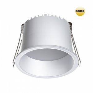 Белый круглый встраиваемый светильник 9Вт 3000К «Tran»