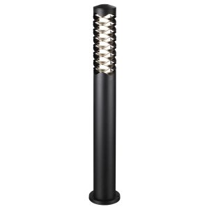 Чёрный уличный цилиндрический светильник столб «Netz»