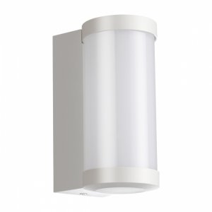 Белый уличный настенный светильник цилиндр «OPAL»