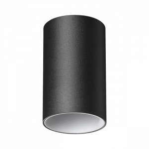 Чёрный накладной потолочный светильник цилиндр «ELINA»