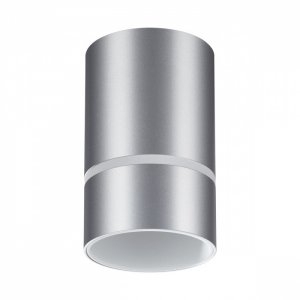 Накладной потолочный светильник цилиндр серебряного цвета «ELINA»