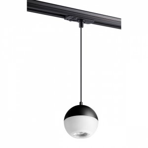Трековый однофазный подвесной светильник чёрно-белый шар «GARN»