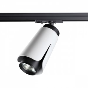 Чёрно-белый однофазный трековый светильник тюльпан «TULIP»