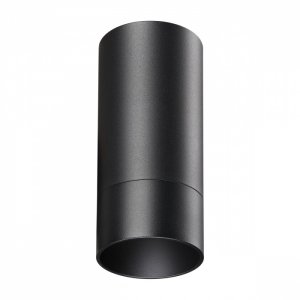 Чёрный накладной потолочный светильник цилиндр «SLIM»