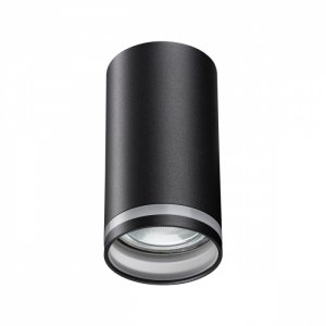Чёрный накладной потолочный светильник цилиндр «ULAR»