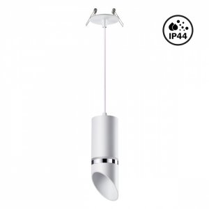Белый встраиваемый подвесной светильник с влагозащитой IP44 «DELTA»