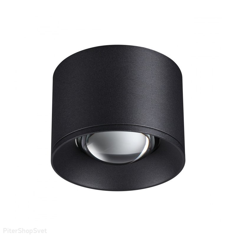 Чёрный накладной потолочный светильник цилиндр 12Вт 4000К «PATERA» 358652