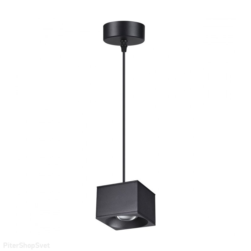 Чёрный подвесной прямоугольный светильник 12Вт 4000К «PATERA» 358658