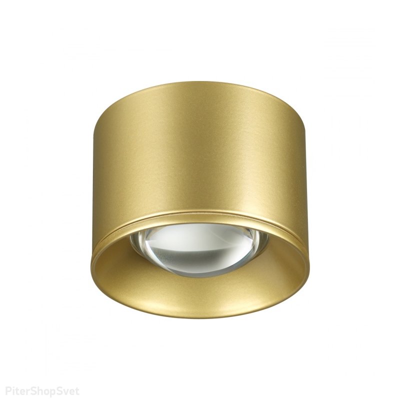 Накладной потолочный светильник золотого цвета 12Вт 4000К «PATERA» 358669
