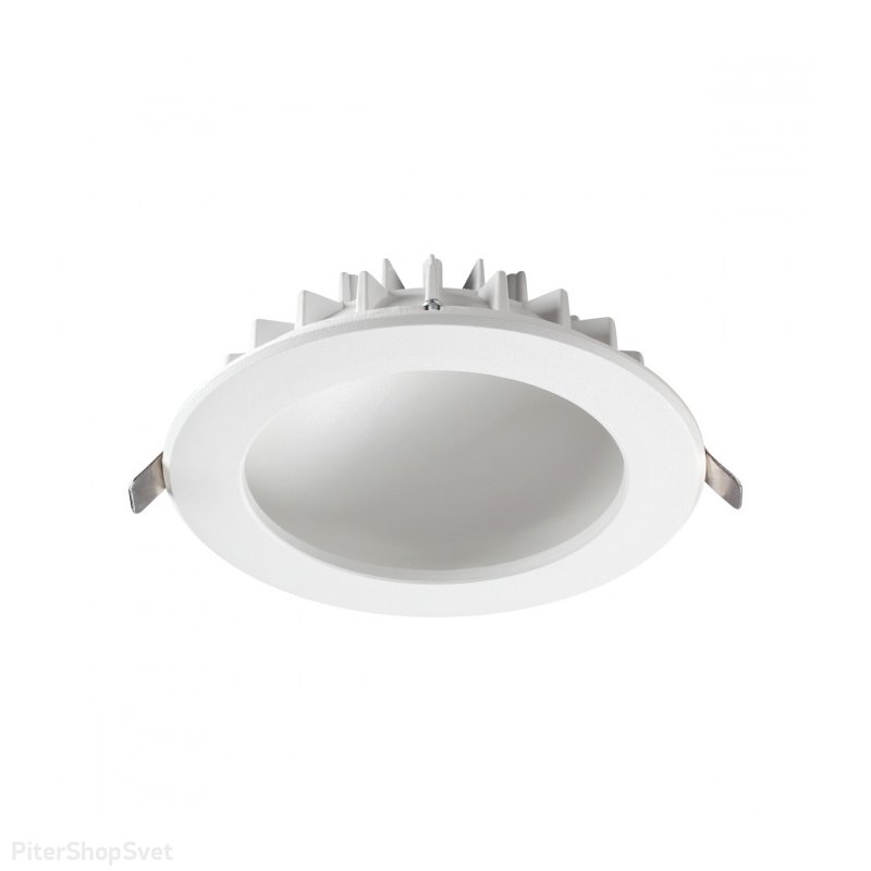 Белый встраиваемый светильник 12Вт 3000К «GESSO» 358806