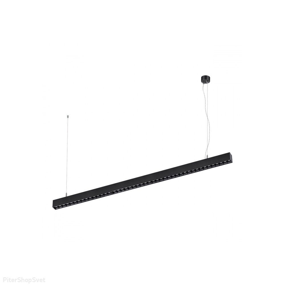 Чёрный линейный накладной/подвесной светильник 40Вт 4000К «ITER» 358874