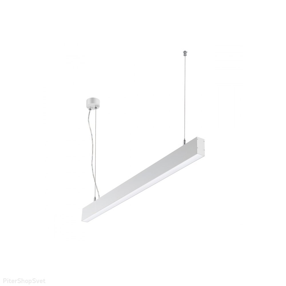 Белый линейный подвесной светильник 30+12Вт 4000К (свет вниз и вверх) «ITER» 358879