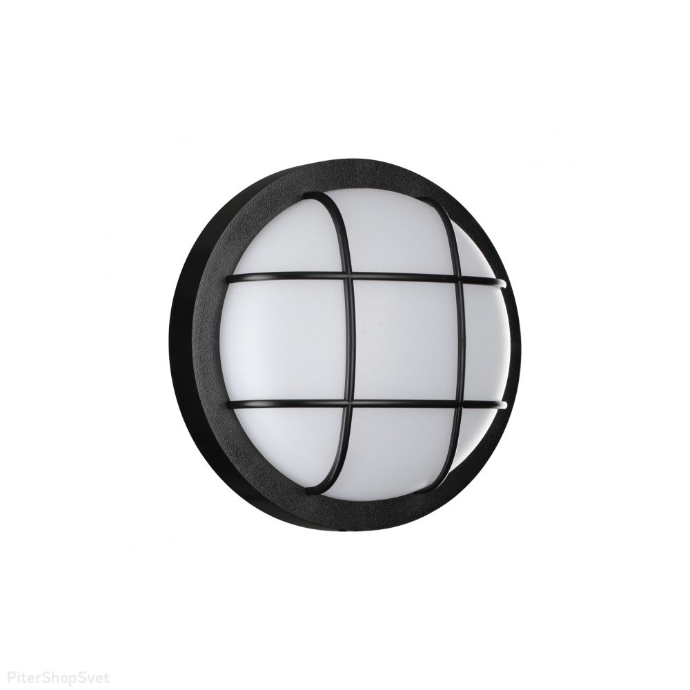 Чёрный уличный настенно-потолочный светильник 12Вт 4000К IP65 «OPAL» 358919