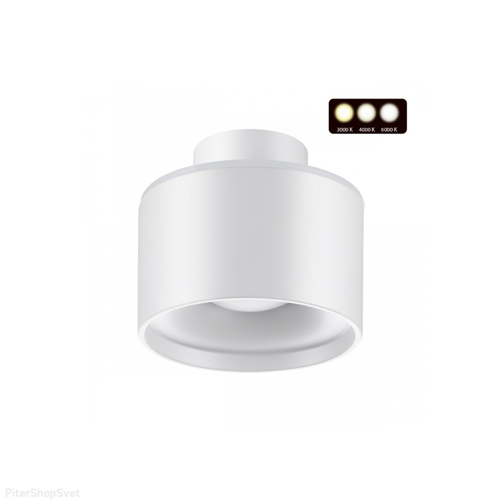 Белый накладной потолочный светильник с переключателем цветовой температуры «Giro» 358970