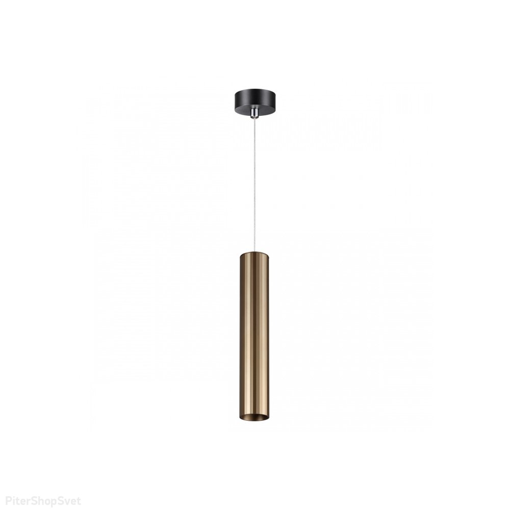 Подвесной светильник цилиндр цвета светлой бронзы «Alba» 358989