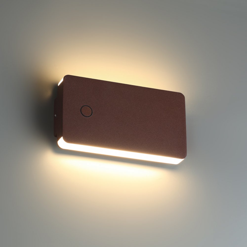 Уличный настенный прямоугольный светильник подсветка 10Вт 3000/4000/6000К «STRAIT» 359591