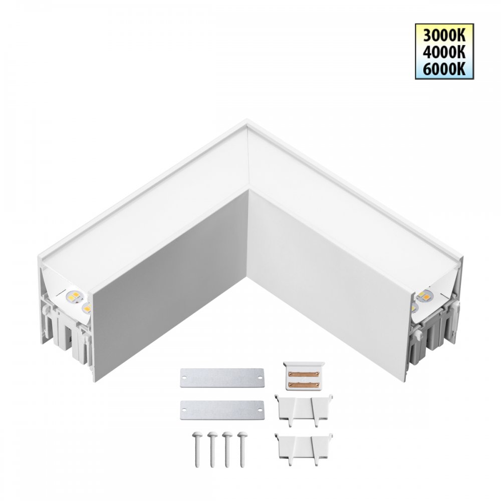 Светильник соединитель угловой с переключ. цв. температуры 8Вт 3000К/4000К/6000К «FATTO» 359608