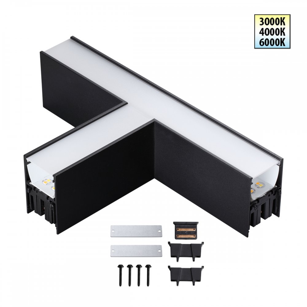 Светильник соединитель Т с переключ. цв. температуры 12Вт 3000К/4000К/6000К «FATTO» 359611