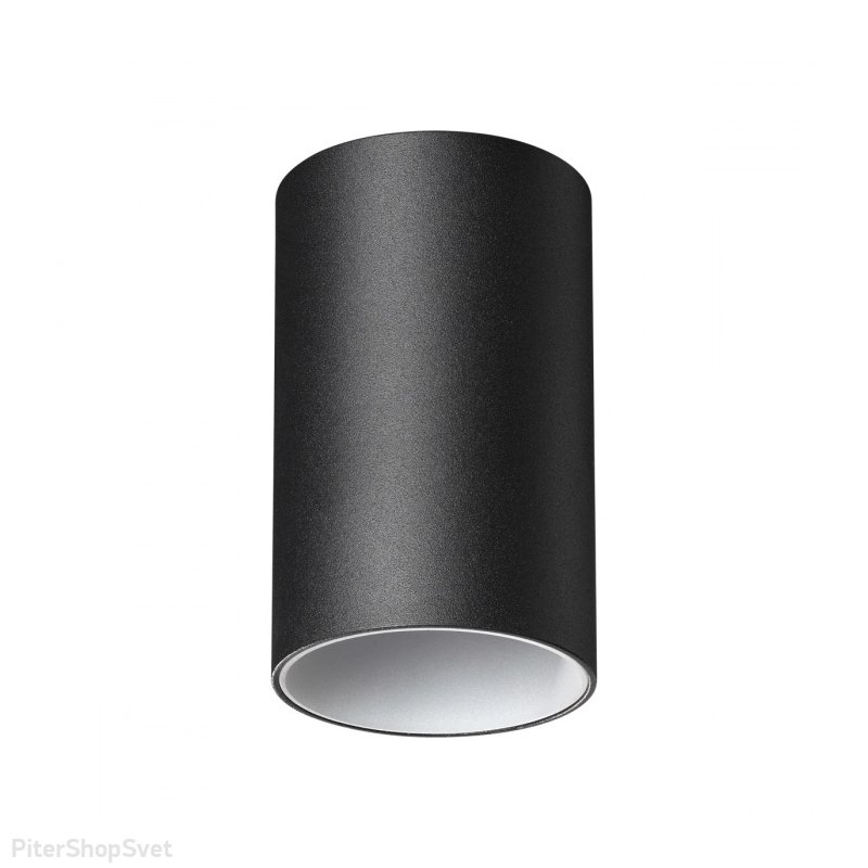 Чёрный накладной потолочный светильник цилиндр «ELINA» 370725
