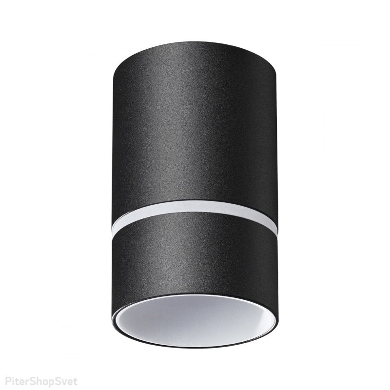Чёрный накладной потолочный светильник цилиндр «ELINA» 370731