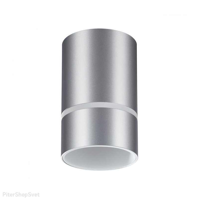 Накладной потолочный светильник цилиндр серебряного цвета «ELINA» 370733