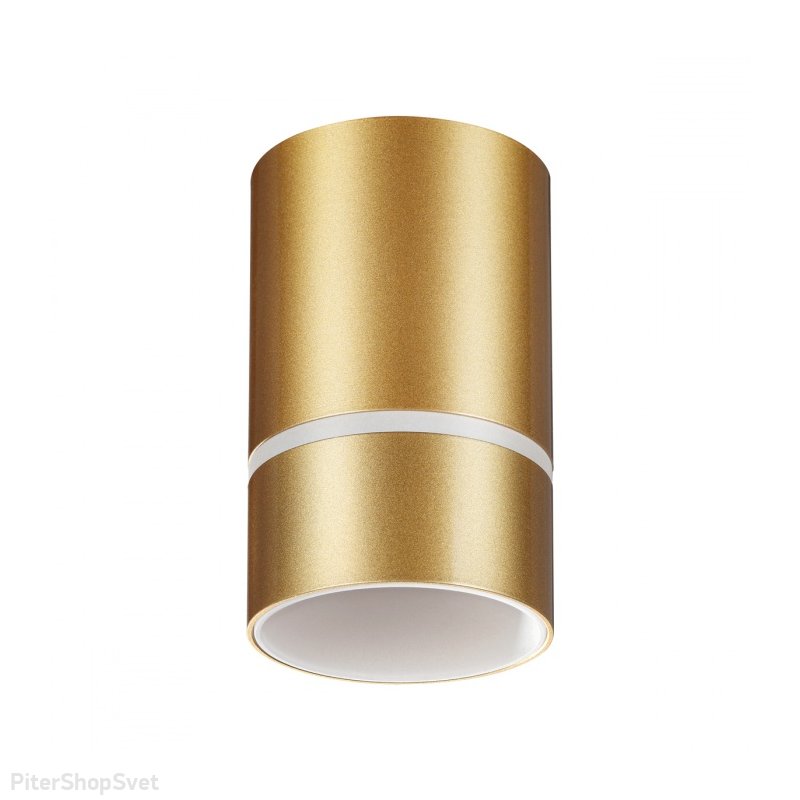 Накладной потолочный светильник цилиндр золотого цвета «ELINA» 370734